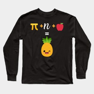 Pi day Pineapple Funny Equation Long Sleeve T-Shirt